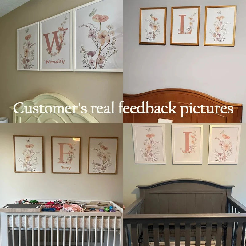 affiche décorative personnalisée fleur sauvage pour enfant