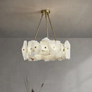 lustre créatif en tranche de marbre avec suspension led