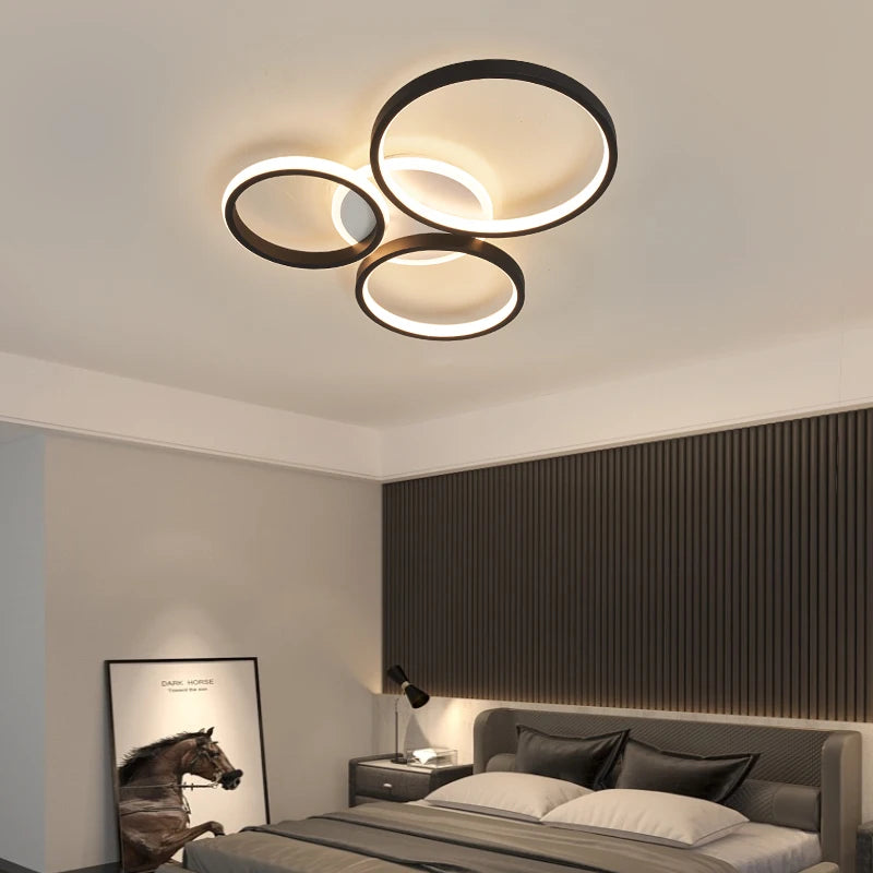 lustre moderne à LED pour décoration intérieure élégante - vue 4 sur 10