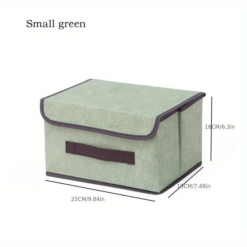 boîte de rangement en tissu pliable avec couvercle anti-poussière - vue 12 sur 12