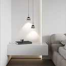 Minimalist nordic design glass chandelier with LED pendant