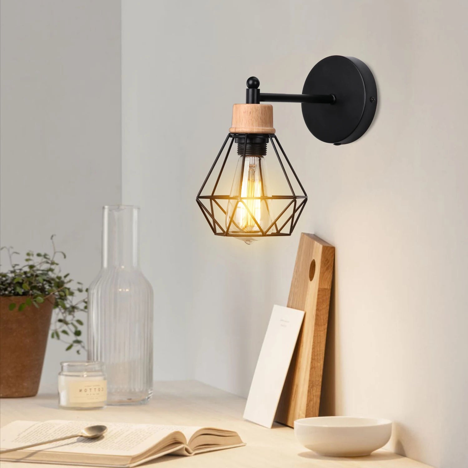 Applique murale nordique moderne pour Macarons couloir lampe de chevet salon chambre décoration éclairage E27 Base tête applique luminaire - vue 5 sur 13