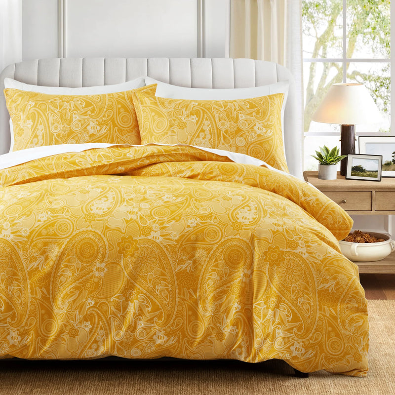 housse de couette bohème soleil lune motif floral noir blanc