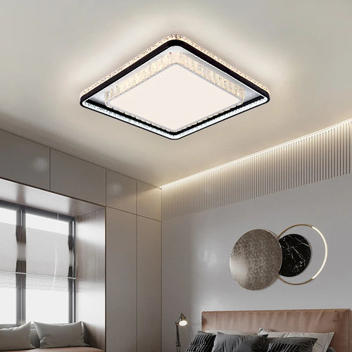 plafonnier en cristal à led design moderne pour intérieur élégant - vue 2 sur 6