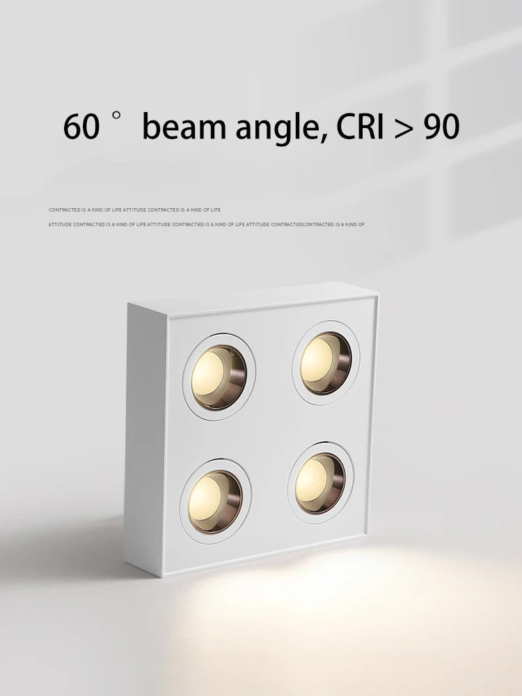 led surface carrée ultra mince anti-éblouissement downlight pour maison - vue 5 sur 5