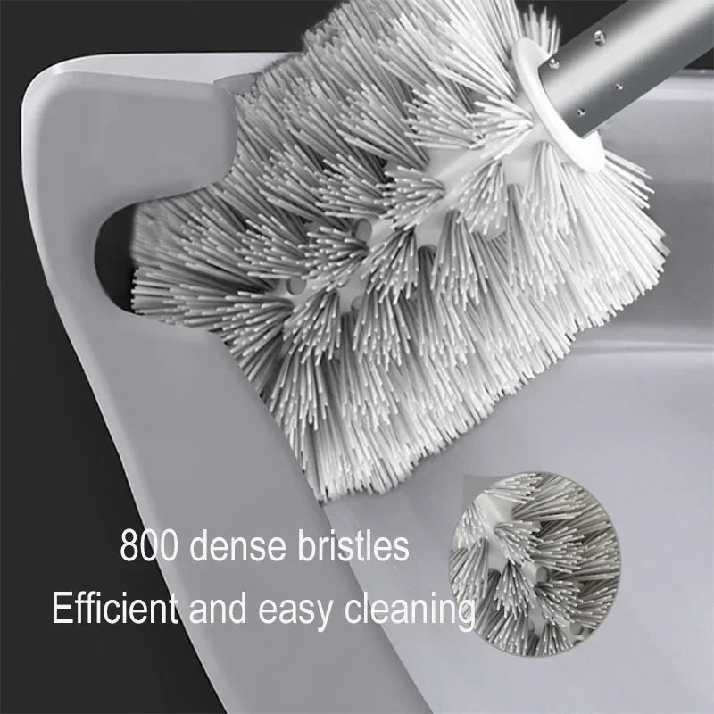 brosse de toilette murale en aluminium sans perforation sans angle mort - vue 4 sur 8