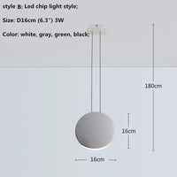 Barre nordique suspension LED lumière moderne canapé goutte lumière ronde résine Lustre lampe suspendue salle à manger suspension LED luminaires
