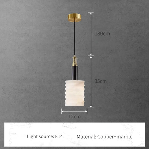 suspension moderne en pierre naturelle pour un éclairage minimaliste - vue 9 sur 8