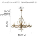 American retro crystal chandelier, French creative candle design, bedroom, living room, study, interior decoration lamp