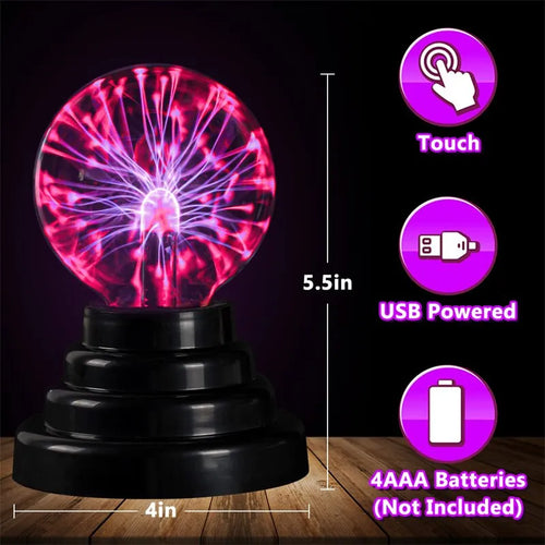 lampe plasma magique veilleuse tactile cadeau enfants - vue 4 sur 6