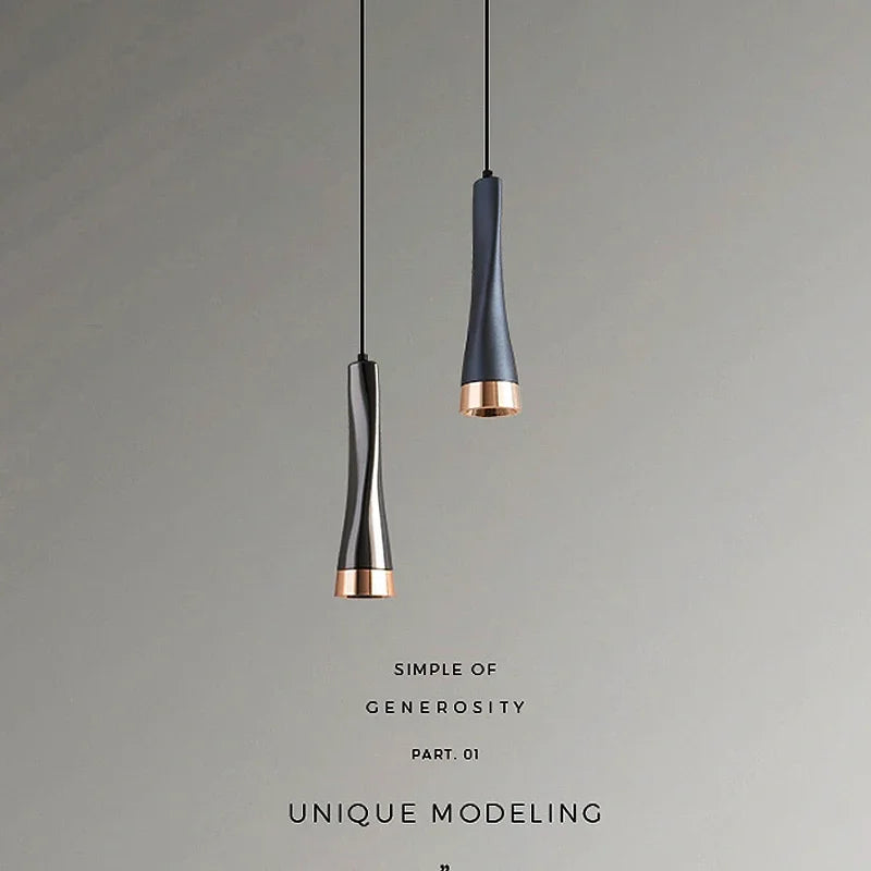 Lamp Modern Bedside Lights Elegant Aluminum Light Fixtures Adjustable Mini Metal Ceiling Lights For Kitchen Island Dining Room - vue 3 sur 10