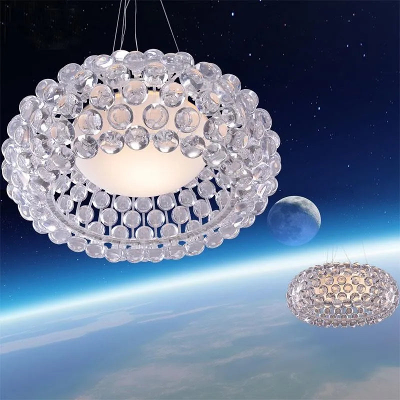 suspension moderne nordique ronde pour espace contemporain - vue 5 sur 6