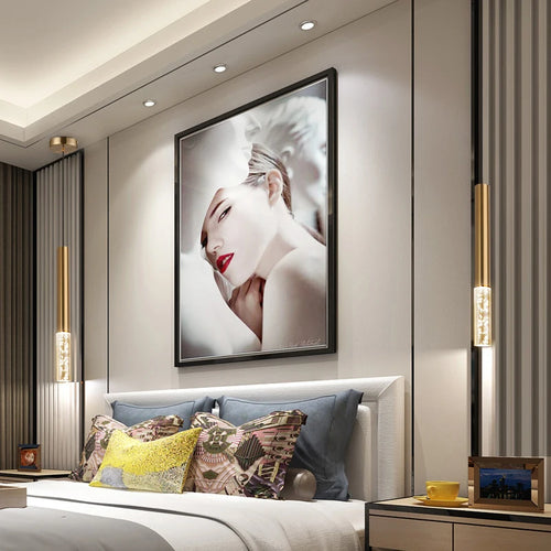 lustre led cristal éclairage double source haut bas gradation - vue 6 sur 11