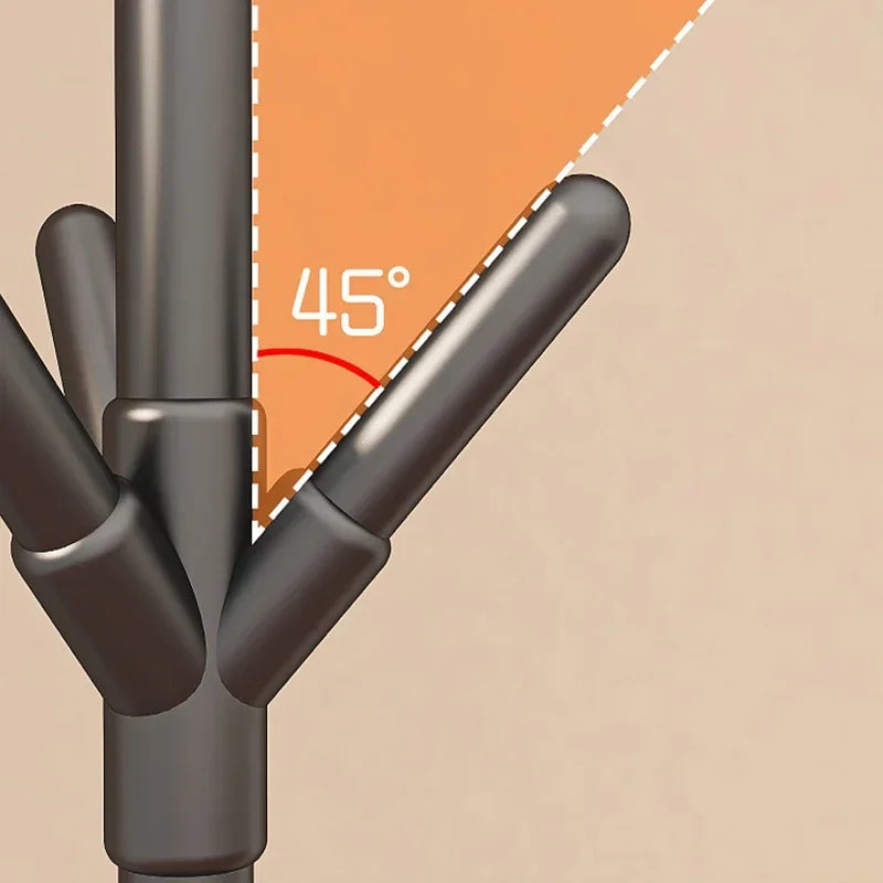 porte-manteaux sur pied en forme de branche pratique et mobile - vue 5 sur 8