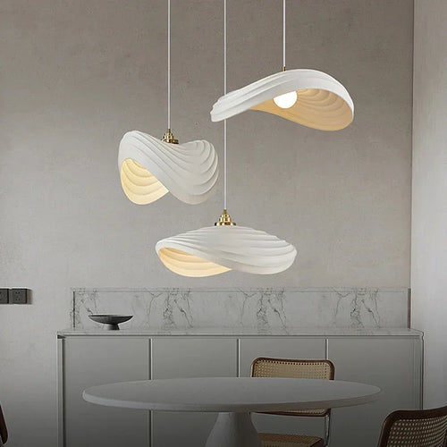 Nordic minimalist wabi sabi LED chandelier for restaurant or bar - vue 3 sur 21