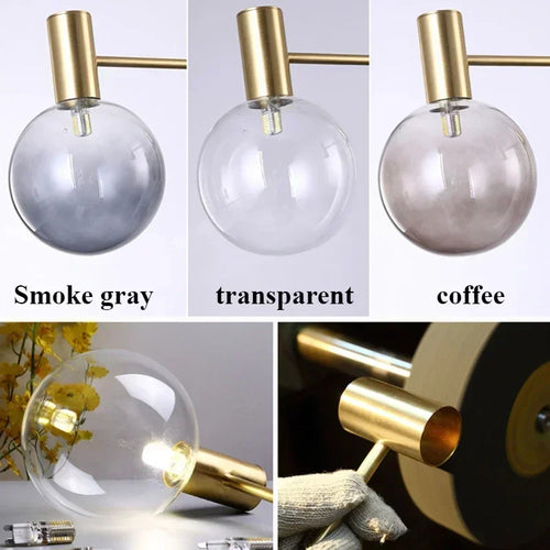 Nordic minimalist glass pendant light for modern decor - vue 7 sur 14