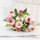 bouquet de roses artificielles en soie pour décoration élégante