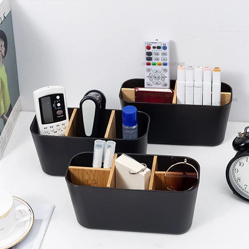 porte-brosse à dents en bambou et rangement accessoires salle de bain - vue 4 sur 11