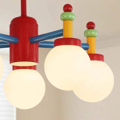 lustre coloré en verre pour chambre d'enfant princesse - vue 3 sur 8