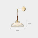 applique murale nordique japonaise moderne en verre transparent