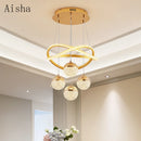 lustre moderne en led pour décoration intérieure élégante et luxueuse