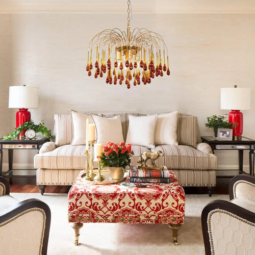 lustre en cristal rétro pour un intérieur romantique et élégant
