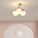 plafonnier enfants roses LED de boule de lune mignonne moderne chaude chambre de princesse romantique petite fille de chambre