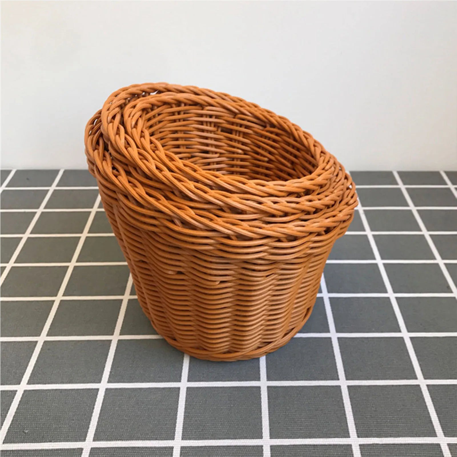 panier de rangement tissé en rotin pour fruits et pique-nique - vue 6 sur 9