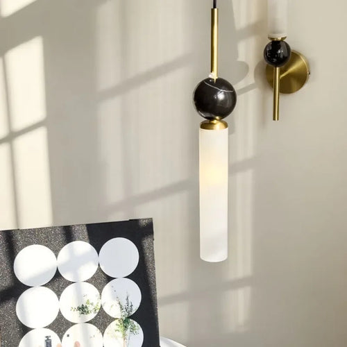 Minimalist nordic luxury Italian marble chandelier - vue 2 sur 10