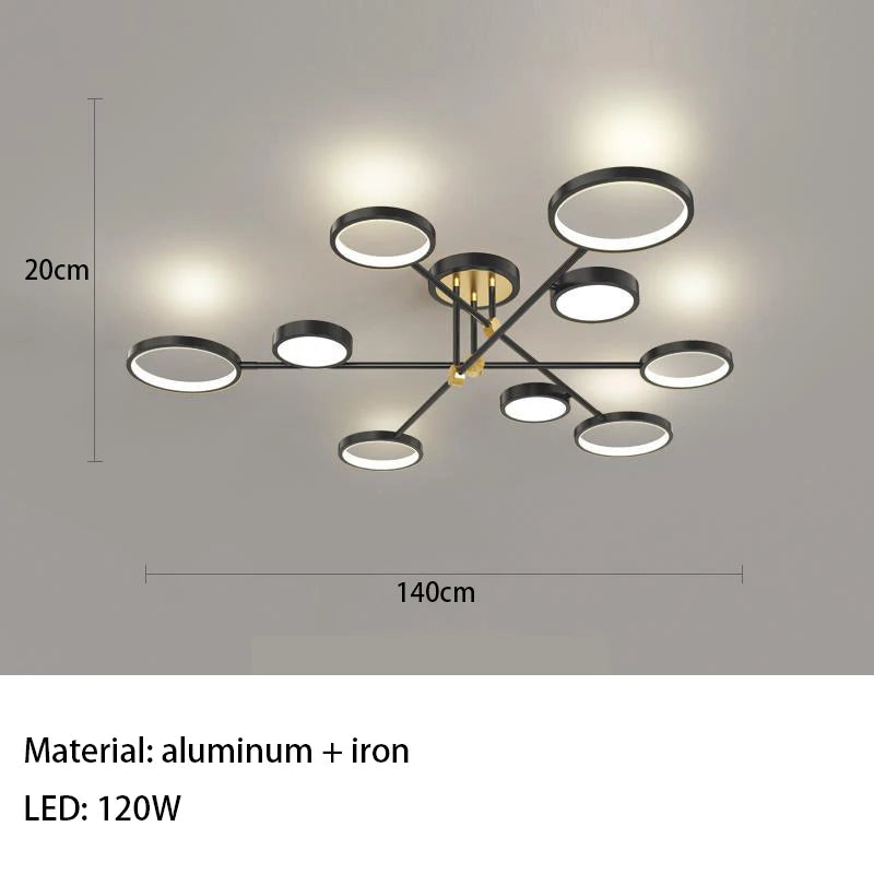 Minimalist LED ceiling light with 3 colour temperatures decorative indoor fixture - vue 28 sur 30