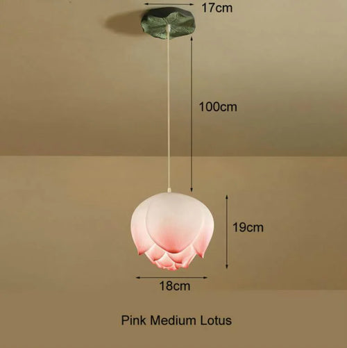 Suspension fleur Lotus style rétro LED - vue 9 sur 22