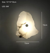 applique murale art déco en marbre naturel avec éclairage led élégant