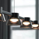 Italian minimalist glass chandelier for modern interiors