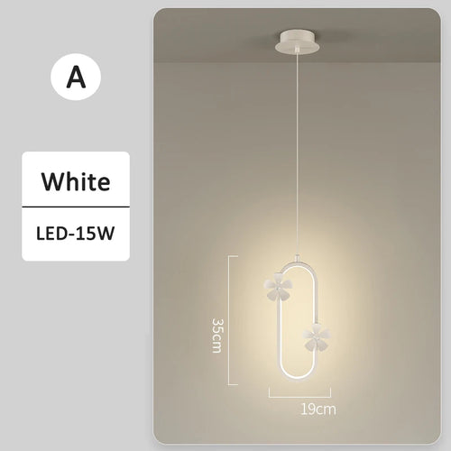 Modern petal-shaped pendant light for minimal nordic style - vue 11 sur 10