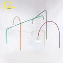 Minimalist industrial style colourful rotating LED wall light