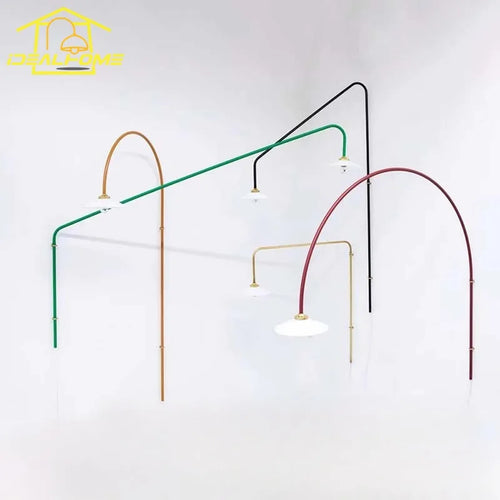 Minimalist industrial style colourful rotating LED wall light - vue 6 sur 11