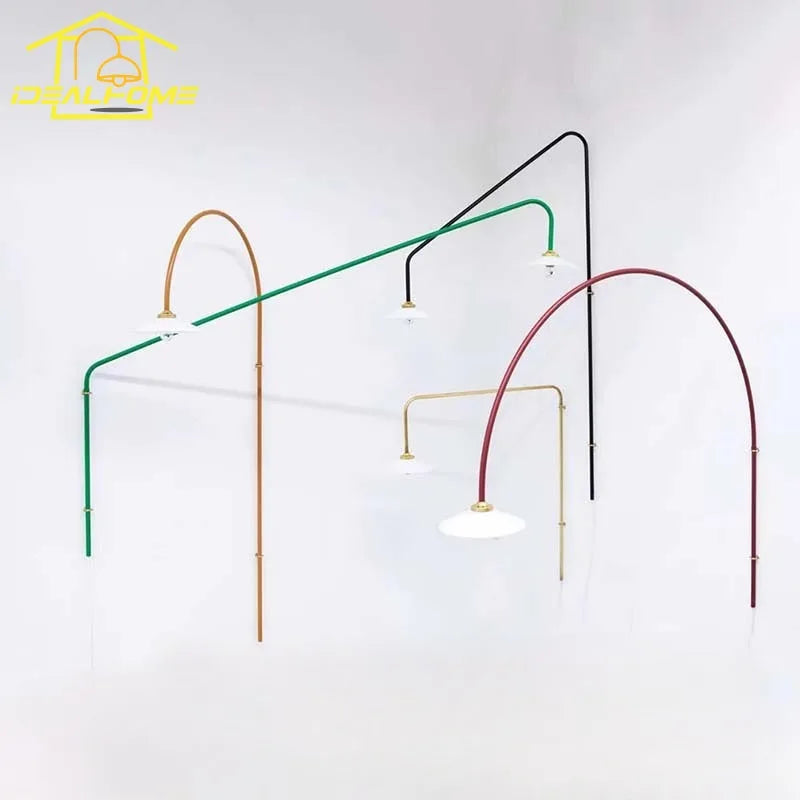 Minimalist industrial style colourful rotating LED wall light - vue 6 sur 11
