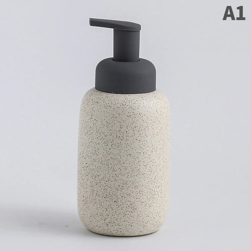 bouteille céramique distributeur savon liquide et gel douche - vue 19 sur 18