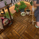 Lot de 10 dalles bois emboitables terrasse exterieure