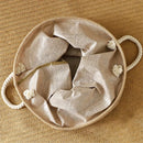 panier à linge pliable en coton et lin grande capacité pour vêtements et jouets