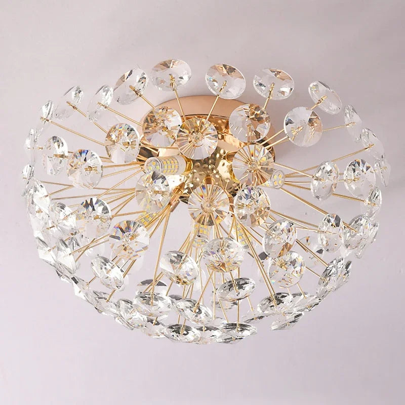 Dandelion Crystal Ceiling Light 2024 New Style Living Room, Bedroom, Study Decoration Light Creative Sun Flower LED Light - vue 6 sur 8