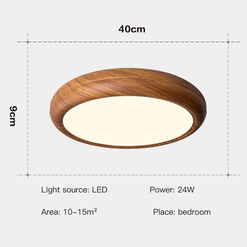 plafonnier moderne en bois imitation pour intérieur lumineux - vue 6 sur 9