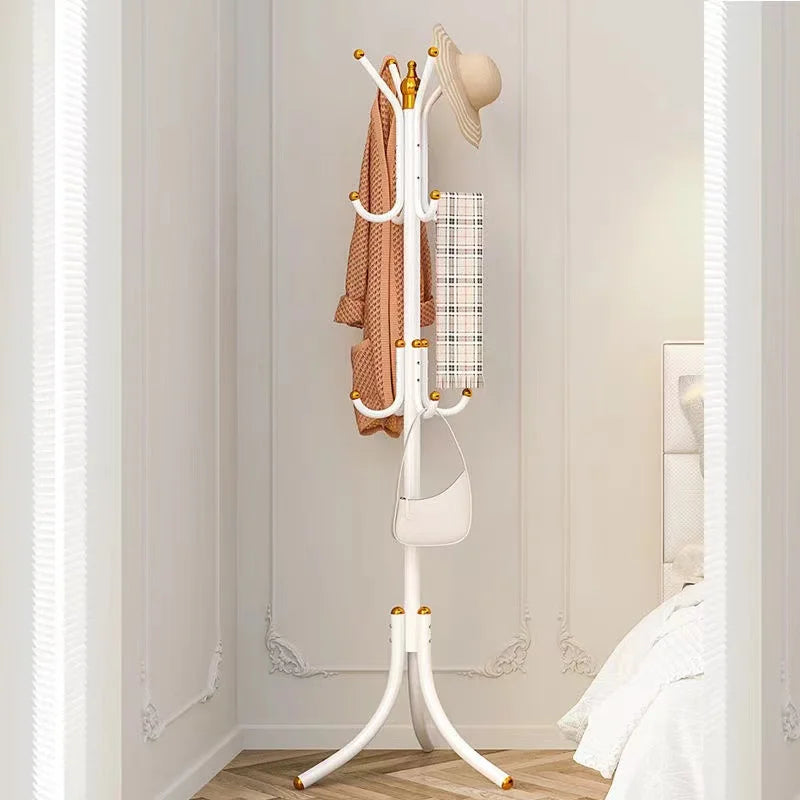 Steel Standing Coat Rack for Wall Entrance Shoe,Furniture Floor Clothes Wardrobes Clothing Shelf Hanger