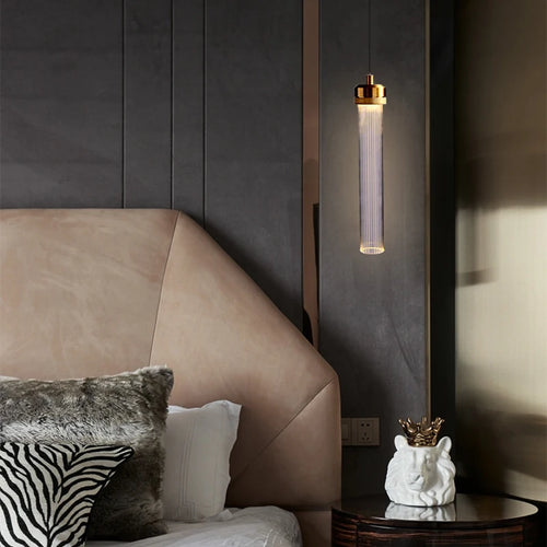 Minimalist Nordic striped glass chandelier for interior decoration - vue 2 sur 7