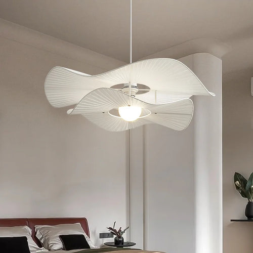 Suspension à chapeau nordique E27 lampes suspendues en tissu blanc pour salon salle à manger chambre lustre LED Luminaire d'intérieur - vue 3 sur 7