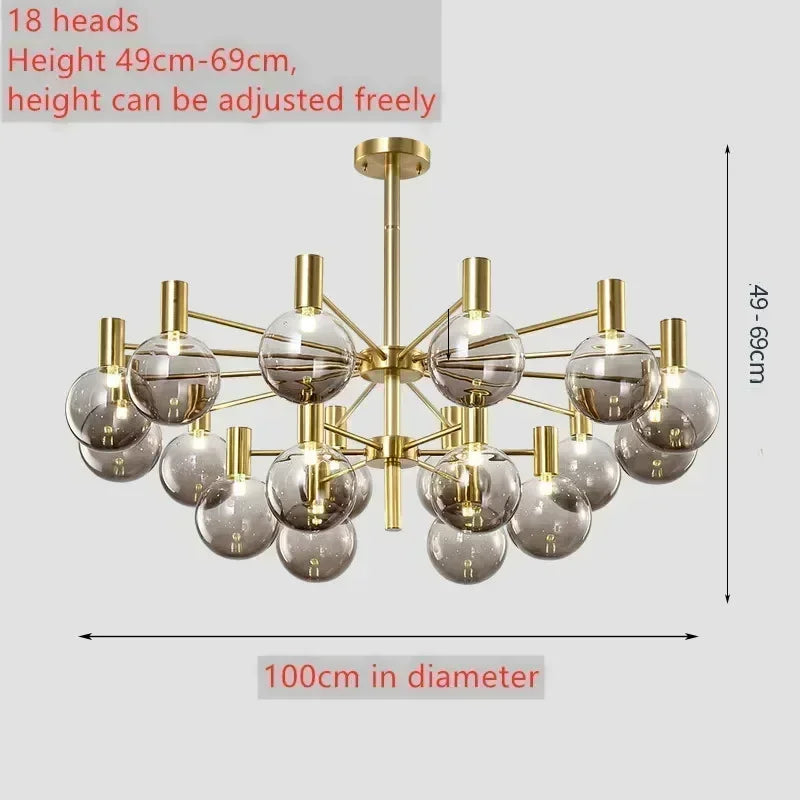 Nordic minimalist glass pendant light for modern decor - vue 12 sur 14