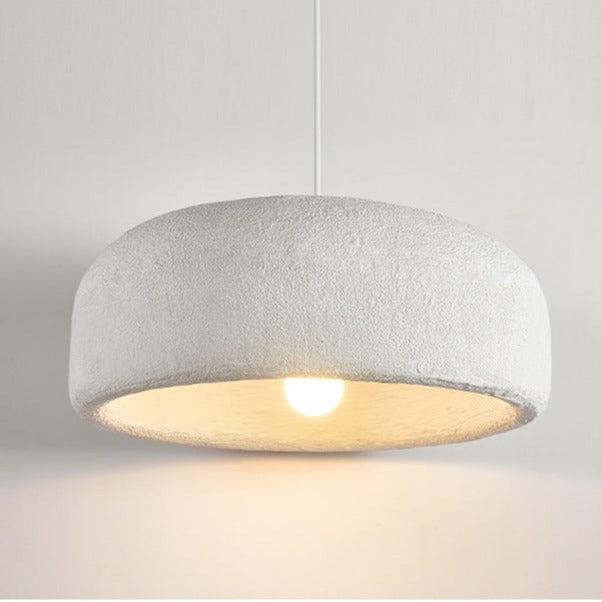 Suspension design avec abat-jour arrondi blanc Mango