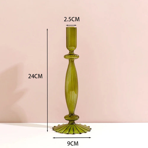 bougeoir en verre européen pour décoration et mariage - vue 28 sur 30