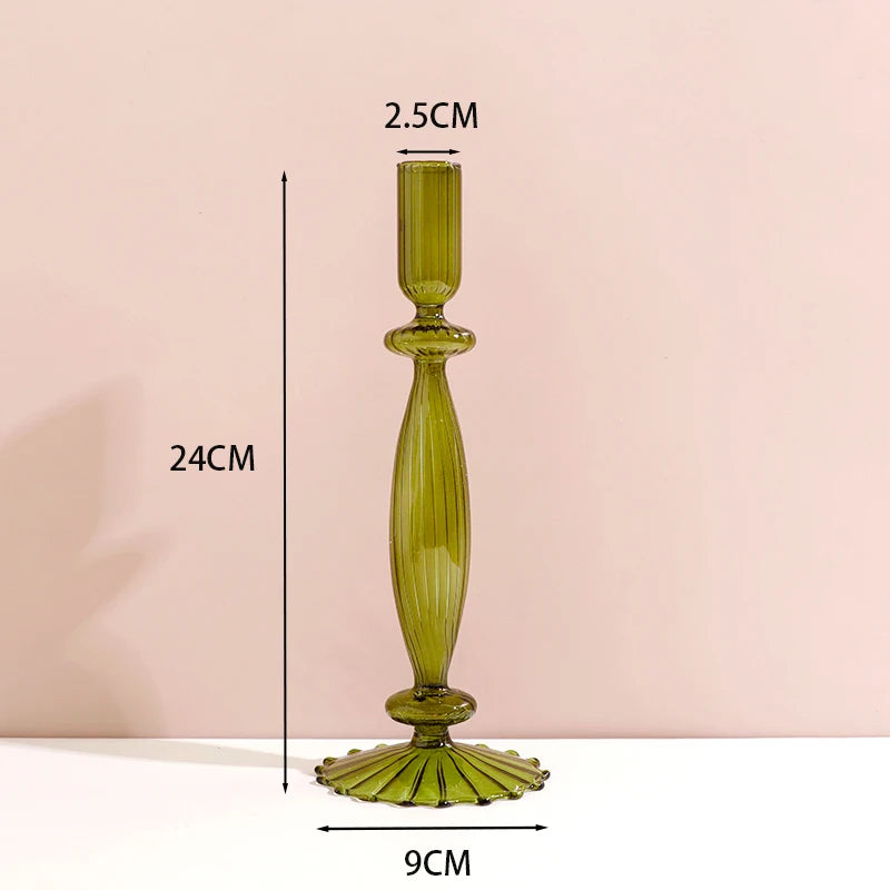 bougeoir en verre européen pour décoration et mariage - vue 28 sur 30
