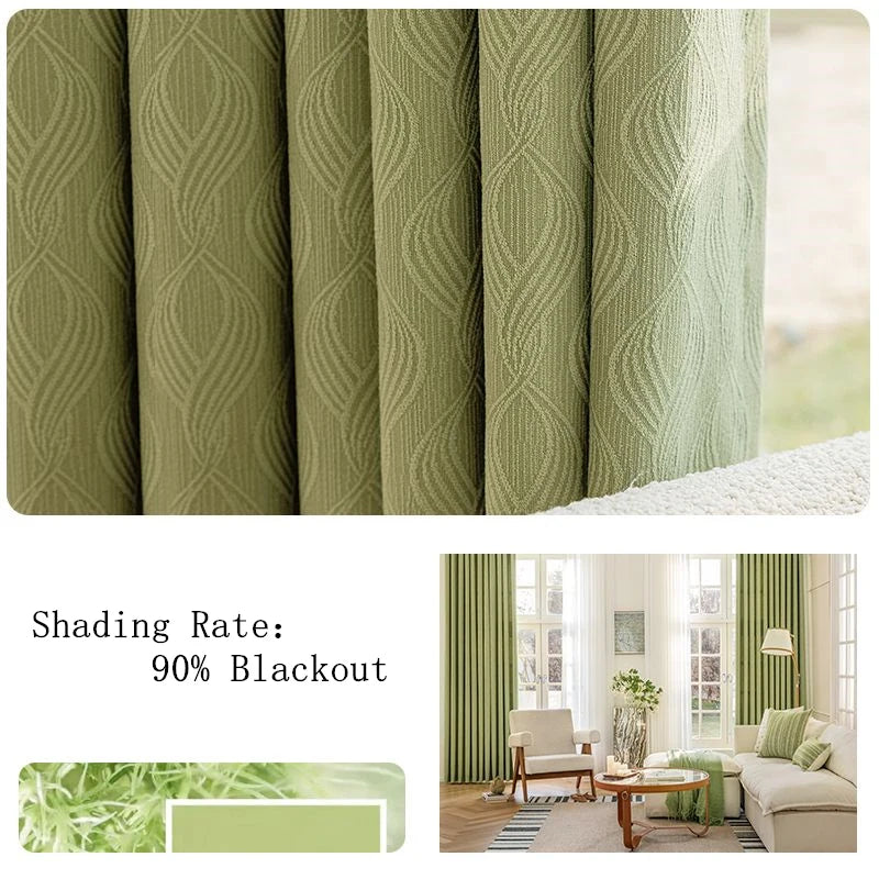Rideau occultant chenille epais style moderne pour chambre - vue 10 sur 10
